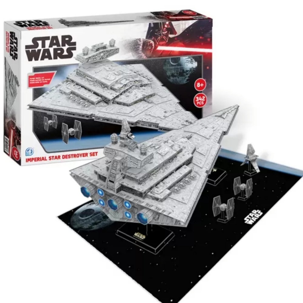 Star Wars Imperial Star Destroyer 3D Paper Model Kit|4X Models|342Pcs|2 Pack